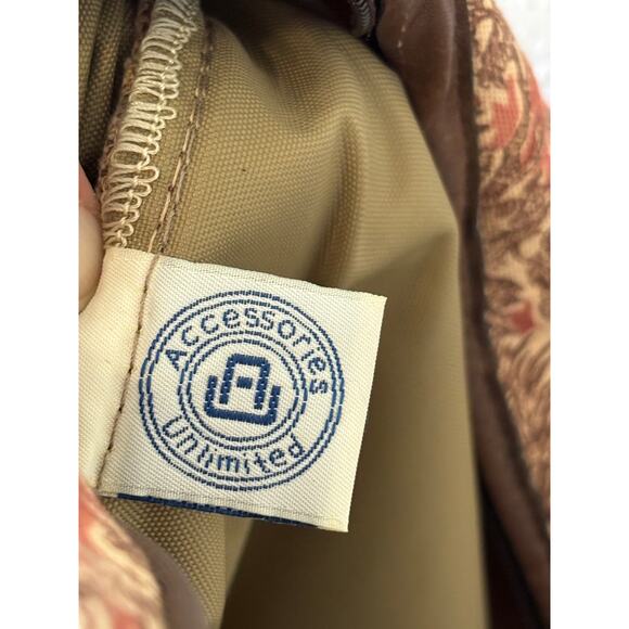 VTG Accessories Unlimited Travel Duffel Bag Tote Cosmetic Case Tapestry Leather - Picture 5 of 9